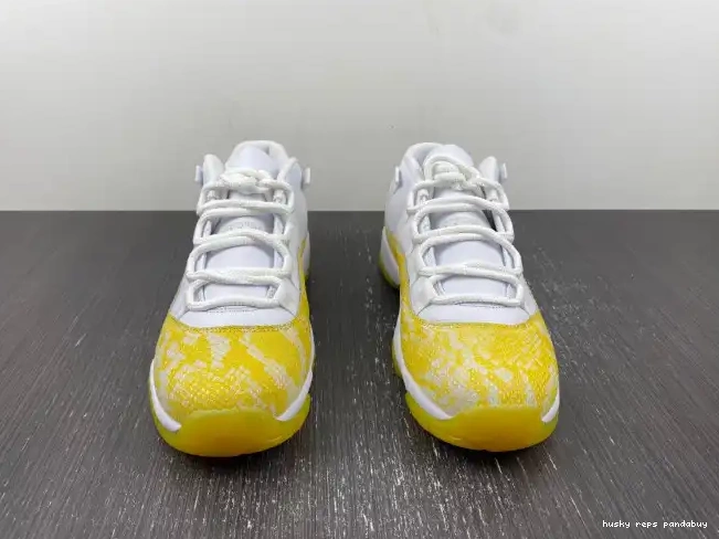 Rep Husky Yellow Air Low WMNS Jordan 11 Snakeskin AH7860-107 0602
